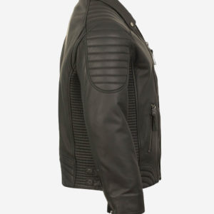 HARAMOSH-LUXURY SHEEP LEATHER BIKER JACKET WITH FUR COLLAR